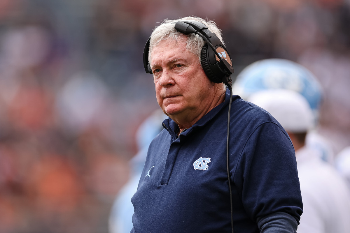 North Carolina head coach Mack Brown